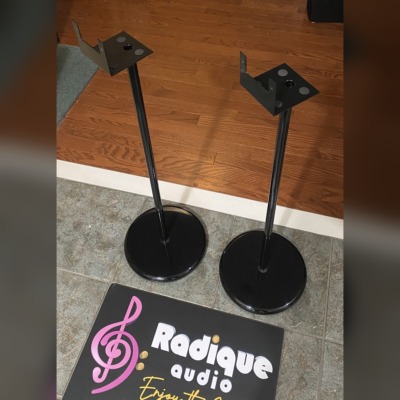 Heavy round-base 30" metal Platform Speaker Stands