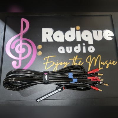 Intensifier Audio 14AWG Speaker Cables 8.5ft Pair, Banana Plugs