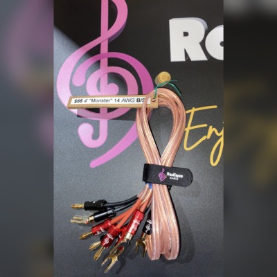4' 14 AWG Monster XP Cables w/ Spades & Banana Plugs