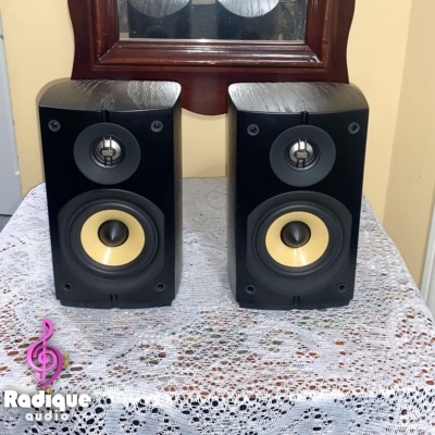 PSB Imagine Mini bookshelf speakers — front view with grilles off
