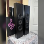 Totem Tribe I on-wall speakers, pair — standing vertically showing the full driver array