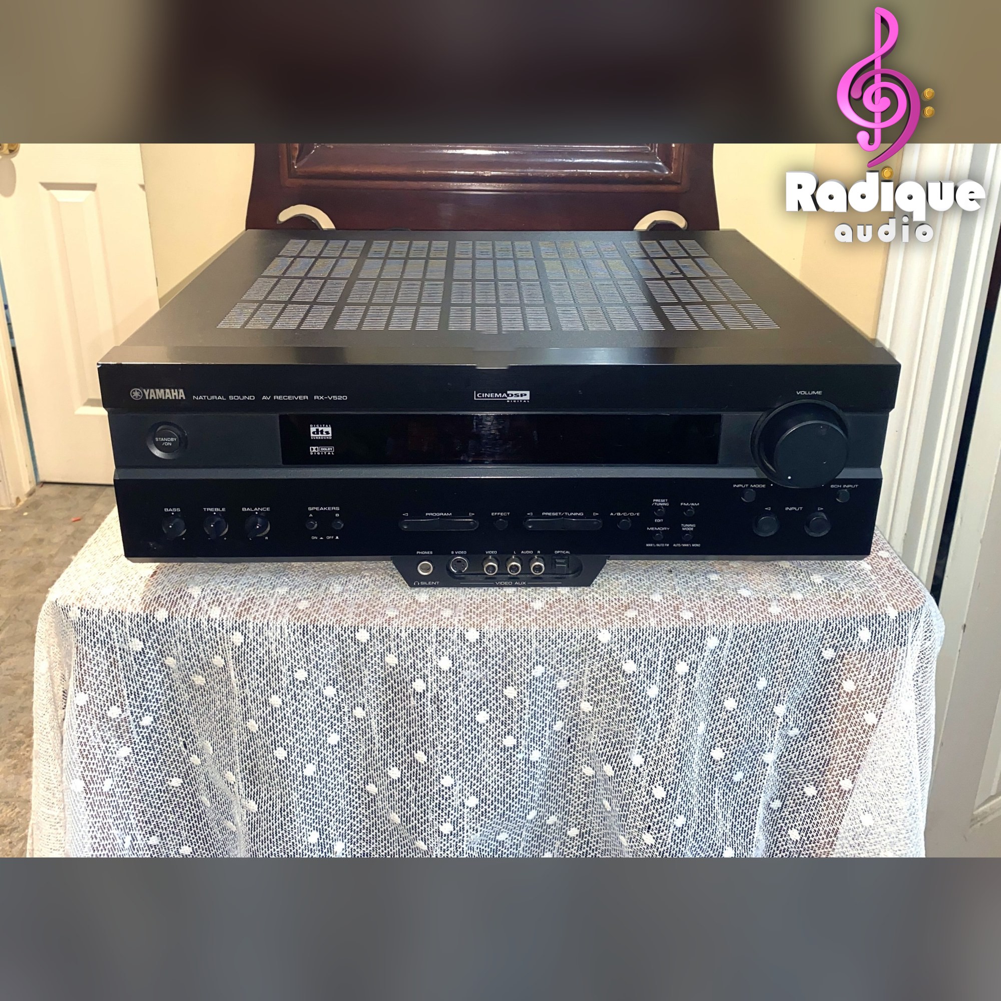 Yamaha-RX-V520-1-p3-Thumb-Logo Yamaha 400 Watt 5.1 AVR 5 Digital Inputs, Remote RX-V520