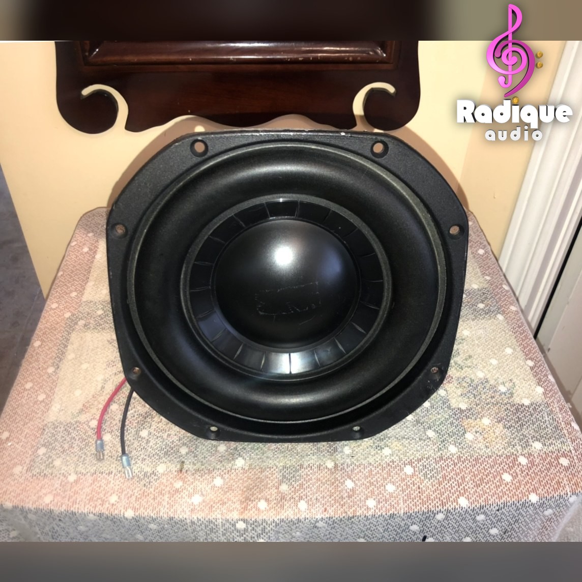 paradigm-signature-sub-2-driver-1-Thumb-Logo Paradigm Signature SUB 2 replacement subwoofer driver seen from above, cone and surround